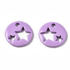 Spray Painted Brass Charms KK-Q252-003F-2