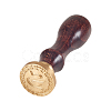 DIY Letter Scrapbook Brass Wax Seal Stamps and Wood Handle AJEW-P068-B02-2