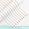 20Pcs 2 Colors 304 Stainless Steel Cable Chain Necklaces Set MAK-NB0001-23-4