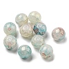 Transparent Crackle Glass Beads GLAA-D012-02C-2