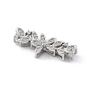 Brass Micro Pave Cubic Zirconia Spacer Beads KK-K371-47A-P-2