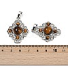 Natural Tiger Eye Pendants G-Z077-01P-13-3