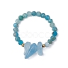 Natural Aquamarine Beaded Rings RJEW-TA00191-05-2