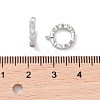 Rhodium Plated 925 Sterling Silver Micro Pave Cubic Zirconia Twister Clasps STER-K176-16P-3