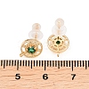Brass Cubic Zirconia Stud Earring Findings LS-EJEW-A155-03D-G-2
