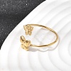 304 Stainless Steel Cuff Rings for Women RJEW-K312-03G-1