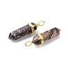 Natural Rhodonite Pointed Pendants G-G025-01G-29-3