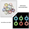 12Pcs 6 Colors Synthetic Luminous Stone Pendants G-CA0001-74-3