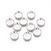 Tarnish Resistant 316 Surgical Stainless Steel Lace Edge Bezel Cups X-STAS-I118-07P-01-1