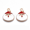 Alloy Enamel Pendants X-ENAM-Q442-040-RS-2