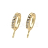 Brass Micro Pave Cubic Zirconia Pendants Bails KK-D324-10G-1