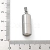 304 Stainless Steel Openable Urn Ashes Pendants STAS-M084-05F-2