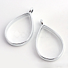 Rack Plating Alloy Teardrop Open Back Bezel Pendants LS-PALLOY-S047-29D-FF-1
