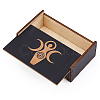 1Pc Rectangle Engraved Wooden Tarot Storage Boxes with Slider Lid for Divination CON-DC0001-17B-1
