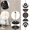 Moon Phase Wood Hanging Wall Decorations HJEW-WH0054-009-3