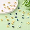 Square Brass Sew on Prong Settings KK-O084-05G-6x6mm-4
