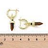 Natural Tiger Eye Hoop Earrings EJEW-P306-01G-09-5