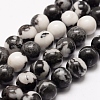 Natural Zebra Jasper Beads Strands G-F511-03-8mm-1