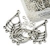 20Pcs Tibetan Style Alloy Rhinestone Connector Settings FIND-YW0003-27-2