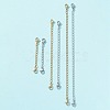 6 Strand 6 Style 304 Stainless Steel Curb Chain Extender STAS-FS0001-30-1