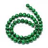 Synthetic Malachite Beads Strands G-T053-6mm-05-2