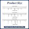 3 Sets 3 Styles 304 Stainless Steel Boot Strap Chains HJEW-SP0001-71-2