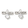 Brass Micro Pave Cubic Zirconia Charms KK-Q809-13P-1
