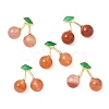 Natural Agate Fruit Pendants KK-B140-01G-1