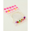 Fashion Imitation Acrylic Pearl Stretchy Bracelets for Kids BJEW-JB01056-01-3
