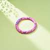 Acrylic Curved Tube Beaded Stretch Bracelet BJEW-JB08443-04-2