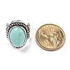 Synthetic Turquoise Adjustable Rings RJEW-I108-01AS-08-5