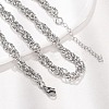 6MM 304 Stainless Twisted Rope Chain Necklaces SA-CBA725A-24P-2
