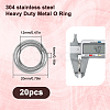 20Pcs 304 Stainless Steel Closed Jump Rings STAS-SP0001-85B-2