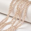 Electroplate Transparent Glass Beads Strands EGLA-A034-T6mm-T15-1