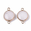 Natural White Jade Links Connectors G-N326-85K-2