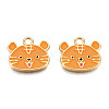 Light Gold Plated Alloy Enamel Pendants ENAM-T009-83B-RS-2