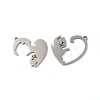 Non-Tarnish 304 Stainless Steel Split Pendants STAS-H212-16P-3