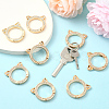10Pcs Zinc Alloy Crystal Rhinestone Spring Gate Rings FIND-SC0019-51B-5
