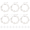 Round Tray 304 Stainless Steel Link Bracelets BJEW-AB00002-1