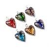 Handmade Goldensand Lampwork Pendants LAMP-S053-B-2