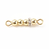 Electroplate Non-magnetic Synthetic Hematite Connector Charms PALLOY-JF01516-2