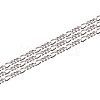 Anti-Tarnish Rhodium Plated 925 Sterling Silver Figaro Chain STER-WH0011-03P-1