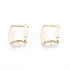 Brass Hoop Earring Findings with Latch Back Closure KK-C006-28G-2