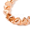 Transparent Electroplate Glass Beads Strands EGLA-I017-04-PL01-3