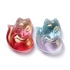 Electroplate Glass Cabochons EGLA-D007-04-2