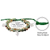 Sparkling Glass Seed Beads 5 Layered Anklet AJEW-SW00006-01-7