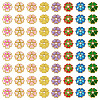160Pcs 8 Colors Alloy Enamel Bead Caps FIND-TA0008-39-3