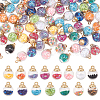 180Pcs 15 Colors Glass Ball Pendants GLAA-ME0001-25-1
