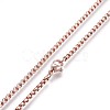 304 Stainless Steel Box Chain Necklaces NJEW-P244-01RG-2