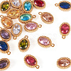 20Pcs 10 Colors 304 Stainless Steel Micro Pave Cubic Zirconia Charms STAS-TA0002-92-2